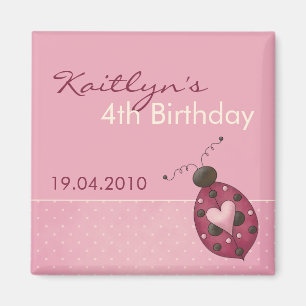 Ladybug · Birthday Invitation Magnet