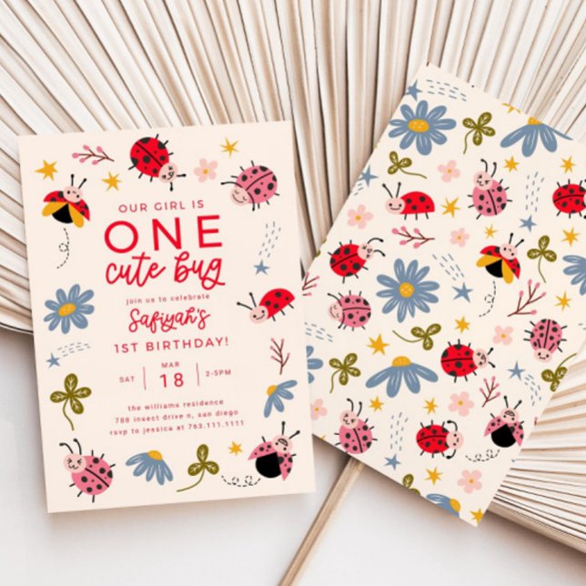 Ladybug Birthday Invitation | One Cute Bug Invite  (Creator Uploaded)