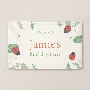 Ladybug Birthday Little Bugs Party Welcome Banner
