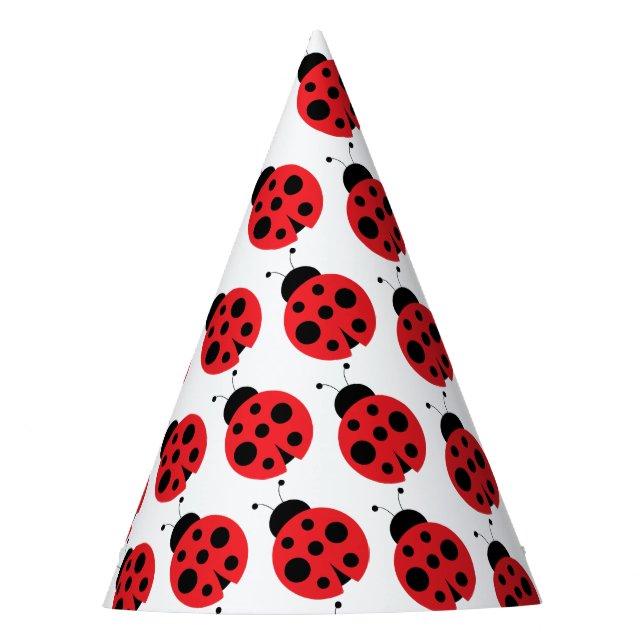 Ladybug Birthday Party Hats (Front)