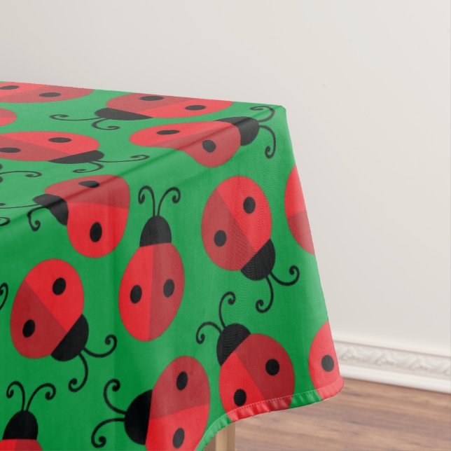 Ladybug Birthday Party Tablecloth (In Situ)