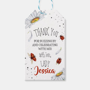 Ladybug Birthday party thank you Gift Tags
