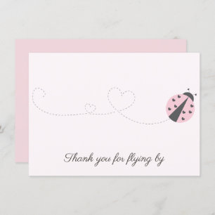 Ladybug Birthday Thank You Card