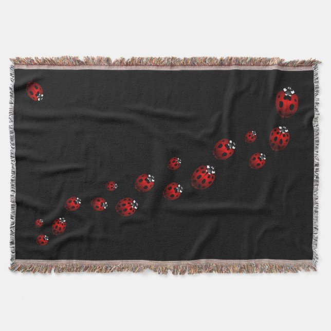 Ladybug Blanket Ladybug / Ladybird Throw Blankets (Front)