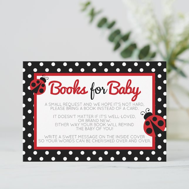 Ladybug Books for Baby Enclosure Invite Insert (Ladybug Books for Baby Enclosure Invite Inserts)