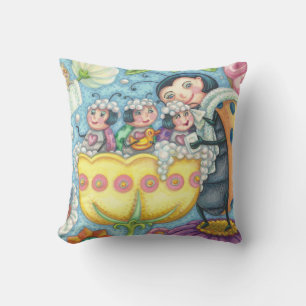 Ladybug Bubblebath LADYBUG FAMILY THROW PILLOW