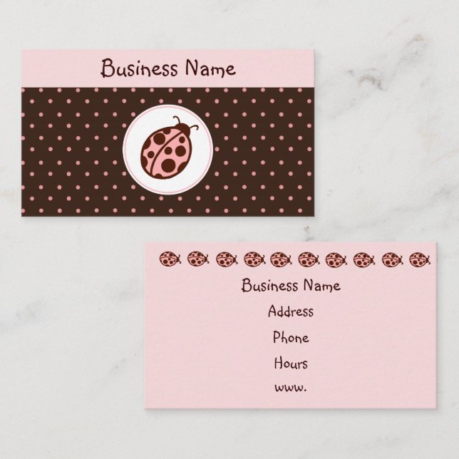 Ladybug Business Cards (Front/Back)
