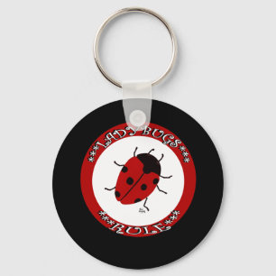 Ladybug button key ring