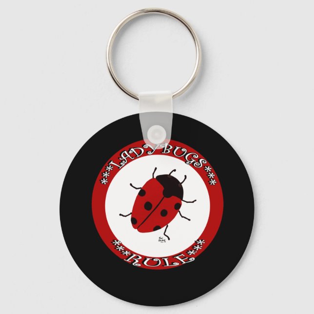 Ladybug button key ring (Front)