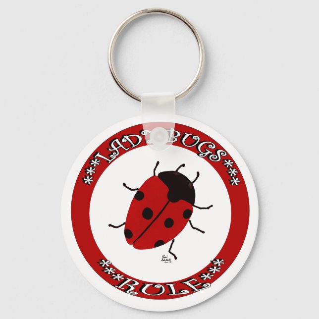 Ladybug button key ring (Front)