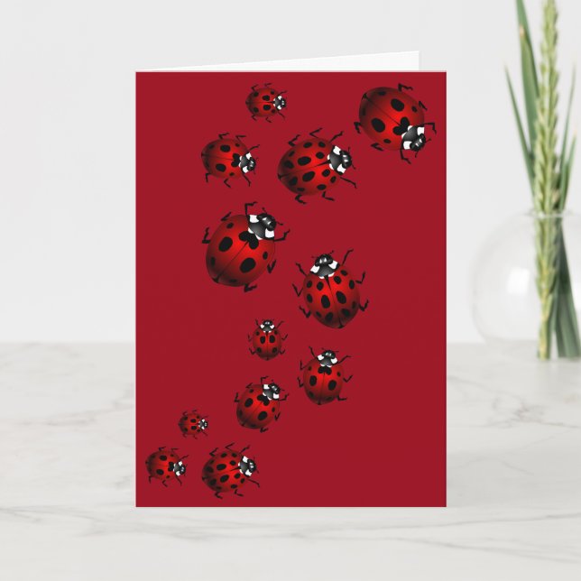 Ladybug Card Custom Ladybug Art Card - Blank (Front)