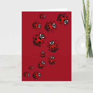 Ladybug Card Custom Ladybug Art Card - Blank