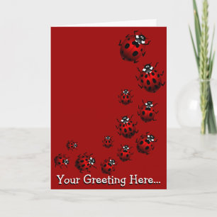 Ladybug Card Custom Ladybug Art Card - Custom