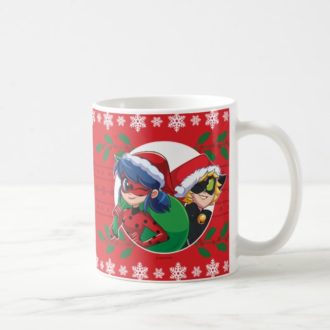 Ladybug & Cat Noir | Holiday Graphic Coffee Mug (Right)