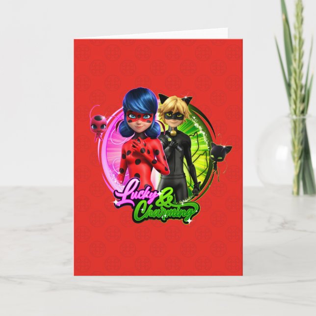 Ladybug & Cat Noir | Lucky & Charming Card (Front)