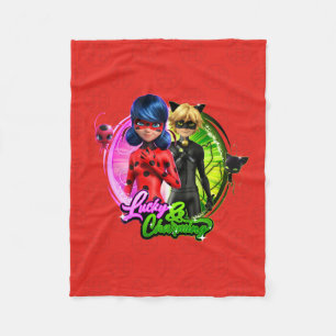 Ladybug & Cat Noir   Lucky & Charming Fleece Blanket