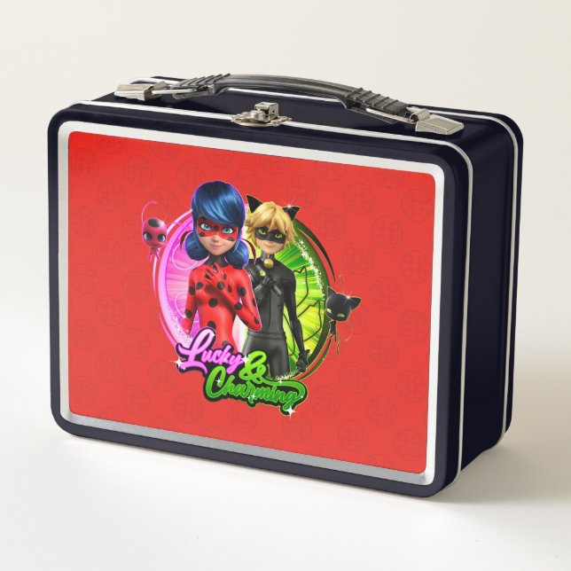 Ladybug & Cat Noir | Lucky & Charming Metal Lunch Box (Front)