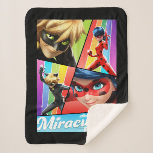 Ladybug & Cat Noir   Miraculous Power! Sherpa Blanket