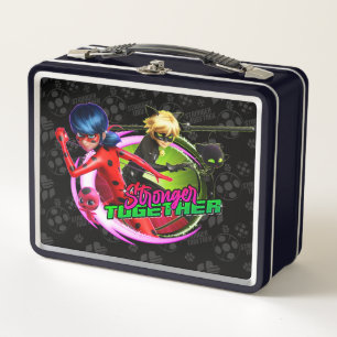 Ladybug & Cat Noir   Stronger Together Metal Lunch Box