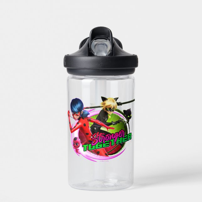 Ladybug & Cat Noir | Stronger Together Water Bottle (Front)