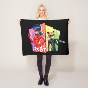 Ladybug & Cat Noir   Trust & Loyalty Fleece Blanket
