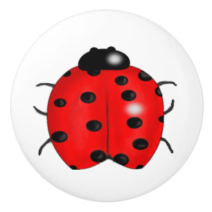 Ladybug Ceramic Knob