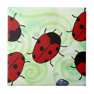 Ladybug Ceramic Tile