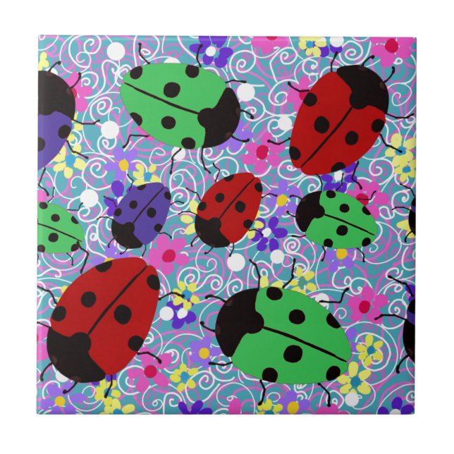 Ladybug Ceramic Tile (Front)