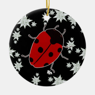 LADYBUG CERAMIC TREE DECORATION
