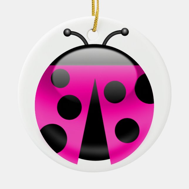 LadyBug Ceramic Tree Decoration (Front)