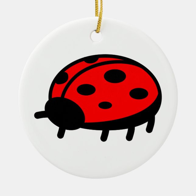 Ladybug Ceramic Tree Decoration (Front)