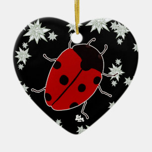 LADYBUG CERAMIC TREE DECORATION