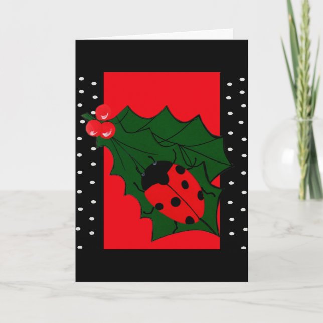 Ladybug Christmas Card (Front)