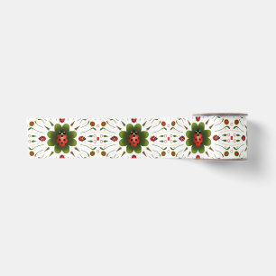 Ladybug Christmas Satin Ribbon