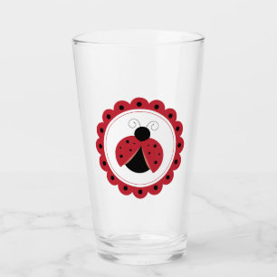 Ladybug Circle Glass