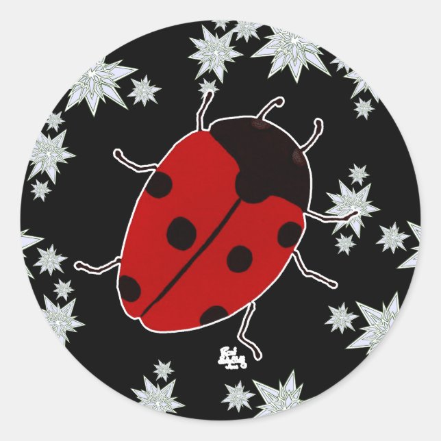 LADYBUG CLASSIC ROUND STICKER (Front)