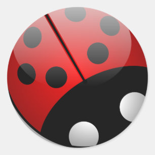 Ladybug Classic Round Sticker