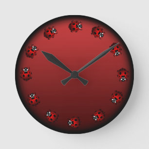 Ladybug Clock Cute Ladybug Ladybird Bug Wall Clock