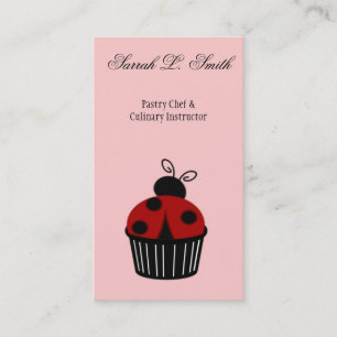 Ladybug Cupcake Business Card