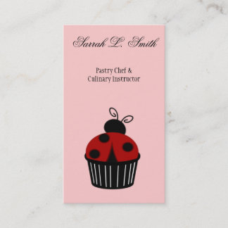 Ladybug Cupcake Business Card