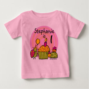 Ladybug Cupcake Customisable Birthday T-shirt