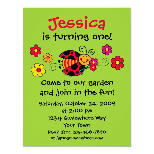 Ladybug Cute As A Bug Custom Invitation