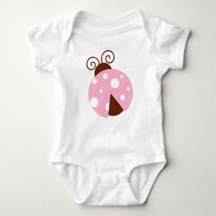 Ladybug, Cute Ladybug, Pink Ladybug, Ladybird Baby Bodysuit