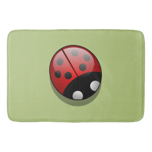 Ladybug, Cute Ladybug, Red Ladybug, Ladybird Bath Mat
