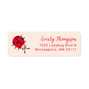 Ladybug Cute Return Address Label