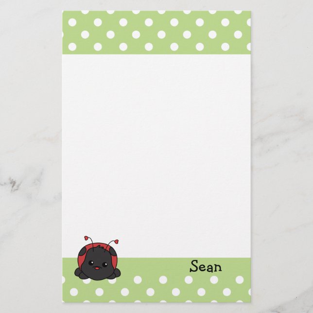 Ladybug Cutie Stationery (Front)