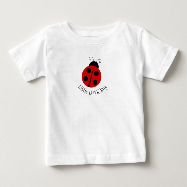 Ladybug Design Baby Tee Shirt (Front)