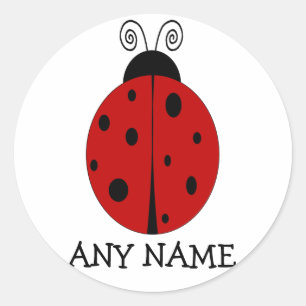 LADYBUG design customised STICKER with ANY NAME
