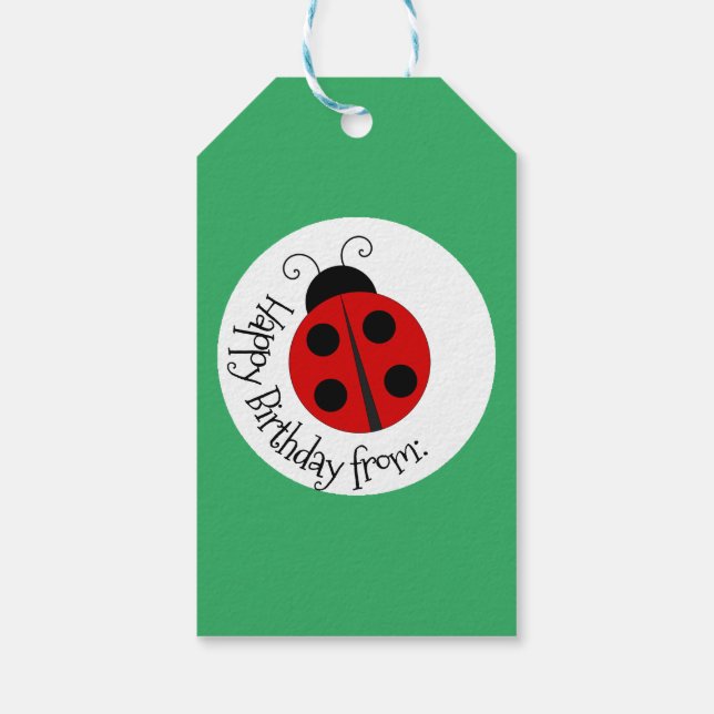 Ladybug Design Gift Tag (Back)