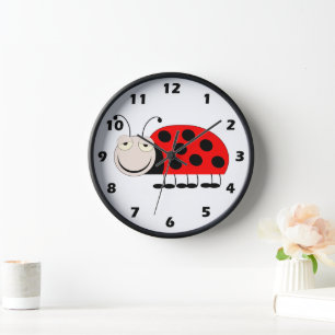 Ladybug Design Wall Clock